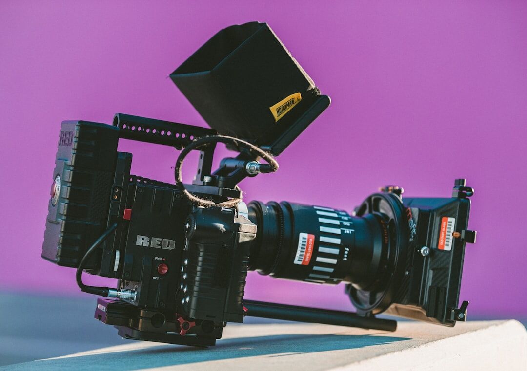 film camera on set